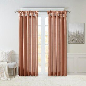Gracie Mills 1-pc Emilia Twist Tab Lined Window Curtain Panel - 50x120