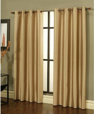 Faux Silk Grommet Top 84-inch Window Panel Pair - 50 x 84/50 X 84 - 50 x 84/50 X 84