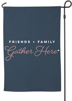 Garden Flags: Friends Gather Here Garden Flag, Flag Stand, Multicolor