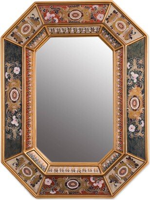 Gaze Reverse Painted Glass Wall Mirror