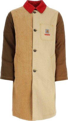 X Carhartt Corduroy Buttoned Shirt Coat