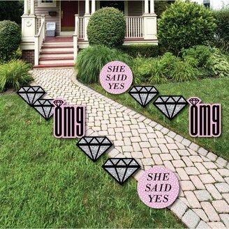 Big Dot Of Happiness Omg, You're Getting Married - Lawn Decor - Outdoor Party Yard Decor - 10 Pc