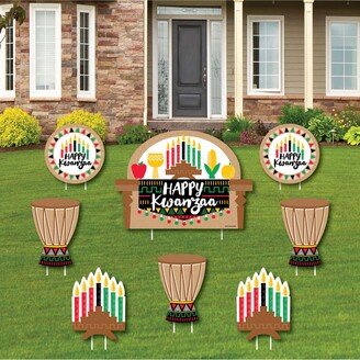 Big Dot Of Happiness Happy Kwanzaa - Outdoor Lawn Decor - Party Holiday Yard Signs - Set of 8