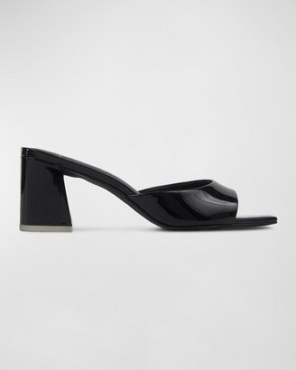 Dia Patent Mule Sandals