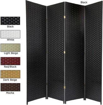 Handmade 7' Woven Fiber Room Divider