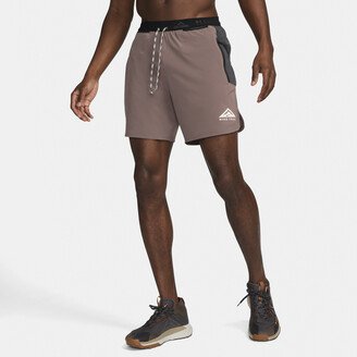 Men's Trail Second Sunrise Dri-FIT 7 Brief-Lined Running Shorts in Brown