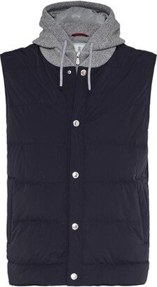 Nylon sleeveless puffer jacket-AA