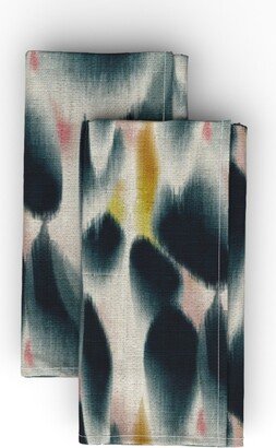 Cloth Napkins: Shibori Wing Spots - Indigo Cloth Napkin, Longleaf Sateen Grand, Green