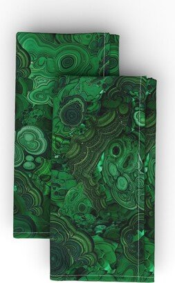 Cloth Napkins: Malachite - Green Cloth Napkin, Longleaf Sateen Grand, Green
