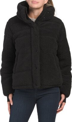 TJMAXX Faux Shearling Puffer Hooded Coat