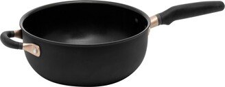 Accent Series Hard Anodized 4.5 Quart Non-stick Induction Chef Pan with Helper Handle