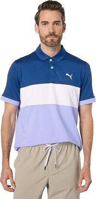 Cloudspun Highway Polo (Blazing Blue/Lavender Pop) Men's Clothing