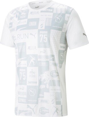 Men's Run Favorite Logo Graphic Running T-Shirt - White/mint/blk