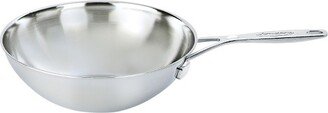 Industry 5-Ply 5-qt Stainless Steel Flat Bottom Wok