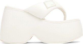 Platform flip-flop wedge sandals