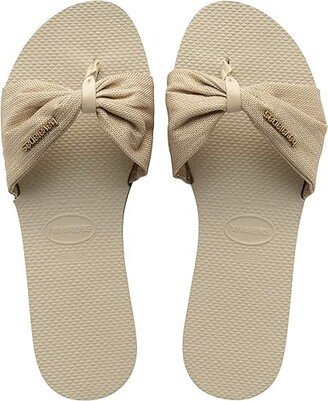 You St. Tropez Shine Flip Flop Sandal (Beige) Women's Shoes