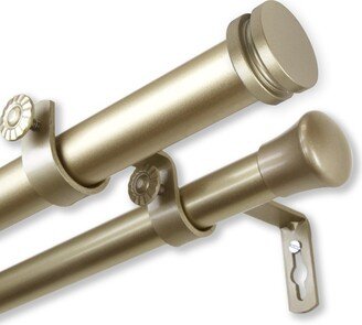 InStyleDesign Pita 1 inch Diameter Adjustable Double Curtain Rod