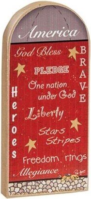 Patriotic Words Chunky Silo Sitter - 6