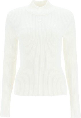 Ribbed-Knit Turtleneck Jumper