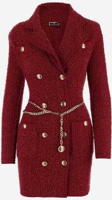 Bouclé Wool Blend Coat