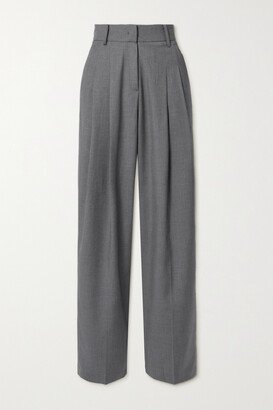 The Frankie Shop - Gelso Pleated Tencel-blend Straight-leg Pants - Gray