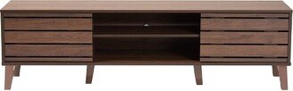 Teresina Wood 2 Door TV Stand for TVs up to 59 Walnut Brown