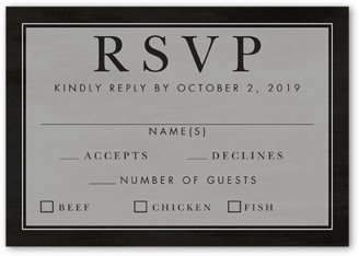 Rsvp Cards: Verdant Union Wedding Response Card, Black, Matte, Signature Smooth Cardstock, Square