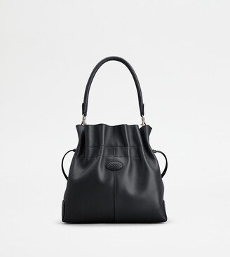 Di Bag Bucket Bag in Leather Small with Drawstring-AA