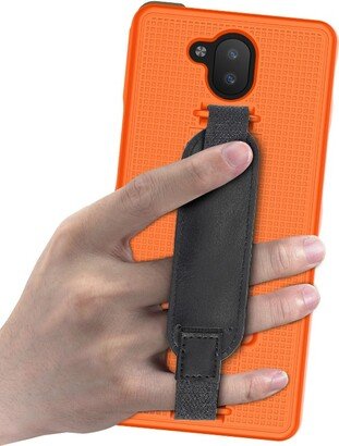 Nakedcellphone Slim Case for Sonim XP10 5G Phone (XP9900) - with Kickstand and Hand Strap - Orange