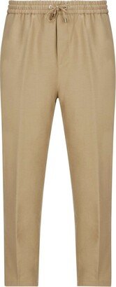 Drawstring Cropped Trousers-AL