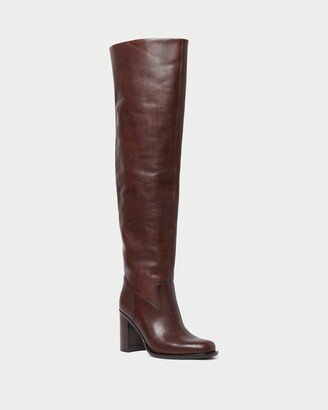 Deidre Espresso Thigh-High Boot