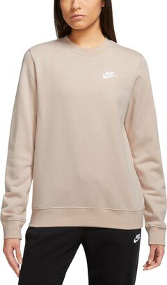 Women's Sportswear Club Fleece Crewneck Sweatshirt - Sanddrift/white