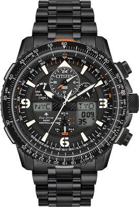 Eco-Drive Men's Analog-Digital Promaster Skyhawk A-t Black Stainless Steel Bracelet Watch 46mm