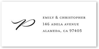 Wedding Address Labels: Dashing Script Address Label, White, Address Label, Matte