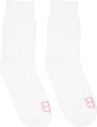 White 'BB' Homewear Socks
