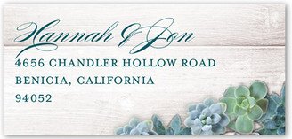 Address Labels: Splendid Succulents Address Label, Beige, Matte