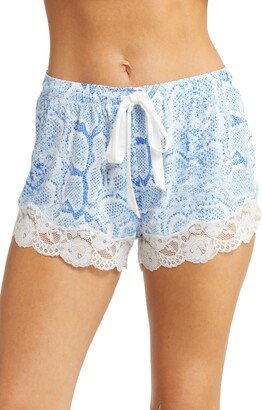 Snakey Lace Trim Pajama Shorts