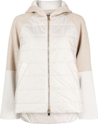 Panelled Padded Hooded Jacket-AA