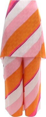 Ff Color-block Draped Trousers