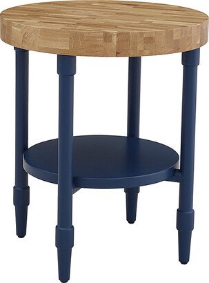 Bremerton Butcher Block Kitchen Island - Select Colors Blue/Natural