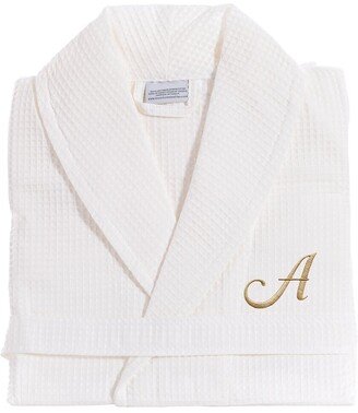 Monogrammed Unisex Large Waffle Bathrobe, (A-Z)-AA