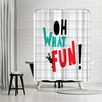 71 x 74 Shower Curtain, Oh What Fun Christmas by Ashlee Rae Designs