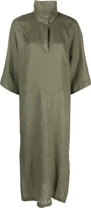 Atu Body Couture High-Neck Linen Midi Dress