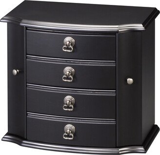 Black Wooden 4-drawer Jewelry Box