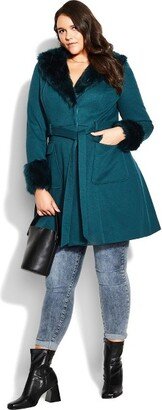 Women's Plus Size Make Me Blush Coat - alpine - 18W