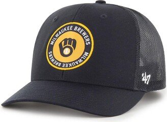 Men's Navy Milwaukee Brewers Unveil Trucker Adjustable Hat