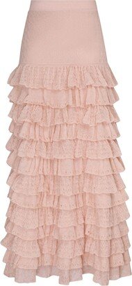 Luminosity Lace Frill Skirt-AA