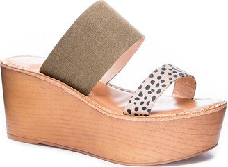 Wind Womens Jute Slip On Wedge Sandals