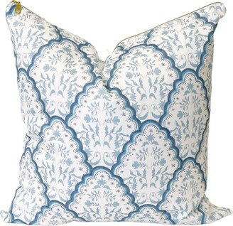 Cover Only | Scalloped Edges Paisley| Designed By Danika Herrick Grandmillennial Accent Pillow