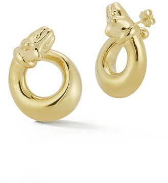 Chloe And Madison 14K Over Silver Bold Snake Hoops